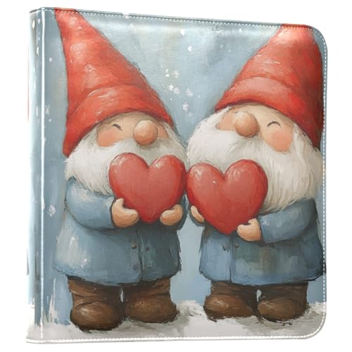 Álbum de Fotos Autoadhesivo DIY Scrapbook Álbum Valentine Gnomos Corazones 3 Anillos Binder Libro de Fotos 40 Páginas 8x10 para Recuerdos miniatura 1