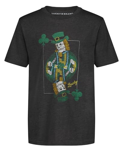 Image of Lucky Brand Boys' Short Sleeve Graphic Crew Neck T-Shirt, Soft, Comfortable, Relaxed Fit