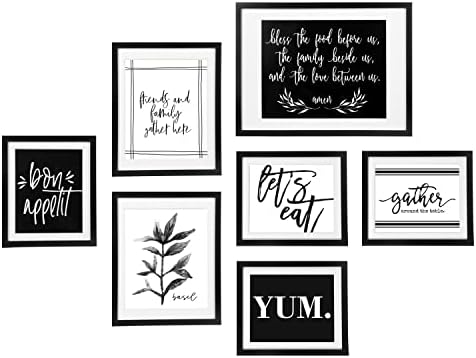 Amazon.com: ArtbyHannah 10x10 Framed Kitchen Wall Art Decor with Black ...