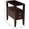 Crown Mark Matthew Chair Side Table, Espresso