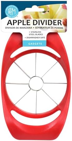 R&M Apple Divider 4" Red – Stainless Steel Apple Slicer & Corer – Fruit Cutting Kitchen Gadget for Quick, Even Slices image 4