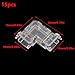 Antrader LED Connectors 2Pin 8mm,L-Shaped/Corner Connector for 2-Pin 8mm COB LED Strip Lights,NOT for 10mm,15Pcs