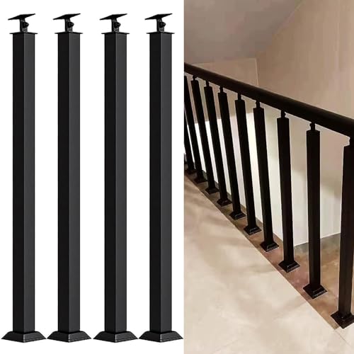Poteaux de rampe d'escalier robustes avec support plat articulé 105cm