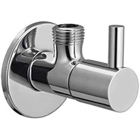 AT Brass Angle Valve tap Chrome Polished for Bathroom Geyser washbasin ...