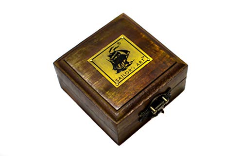 Brújula de bolsillo de latón vintage de 2 pulgadas miniatura 6