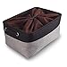 Mangata Cestas de almacenaje Grandes, Caja almacenaje Tela de Lona con Asas para Ropa, estantes, Juguetes (Plegable, Gris Negro,Extra Grande)