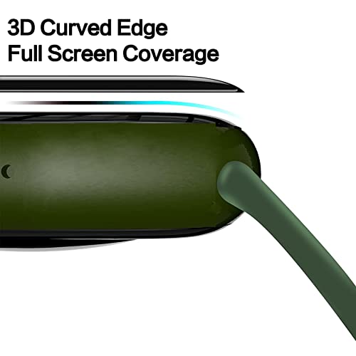 Compatible with AcclaFit Smart Watch Screen Protector, Lamshaw 3D Full Coverage PET Screen Protector Film Compatible with AcclaFit P5 Smart Watch -1.85 inches (Black-3Pack) by Lamshaw - Image 7