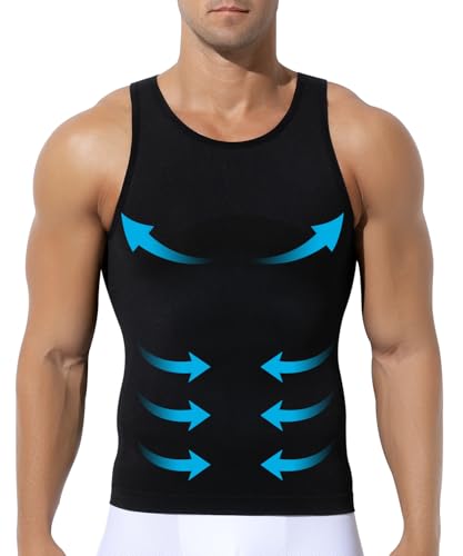 Mauro Kane Mens Compression Vest Slimming Body Shaper Seamle