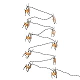 Kurt Adler UL 10-Light Glitter Reindeer Light Set, White