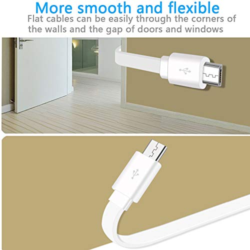 2-Pack 10Ft Usb Power Extension Cable For Wyze Cam,Wyzecam Pan,Yi Home Camera,Nest-Cam Indoor,Oculus Go,Netvue,Kasacam,Furbo Dog,Blink,Flat Usb To Micro Usb Charging Charger Cord For Wyze-Cam V3 V2 #TOP1