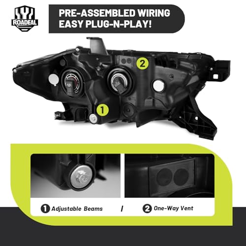 ROADEAL Headlights for 2016-2023 Toyota Tacoma SR/SR5/TRD Sport by ROADEAL - Used condition - Image 4