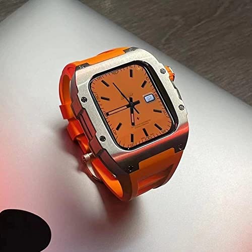Bracelet acier pour Apple Watch 45mm boîtier luxe en métal
