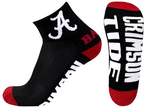 Donegal Bay DB Fan Gear Alabama Crimson Tide Black Quarter Socks