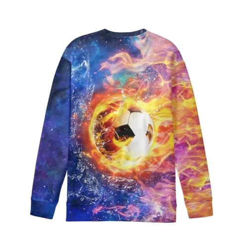 Boys Long Sleeve Shirts Crewneck Sweatshirts Loose Pullover Tops 6-16 Years3
