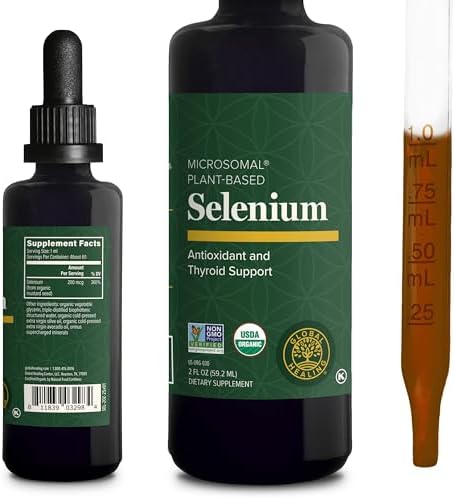 Global Healing Center - Selenium 200mcg, Selenium Supplement Drop...