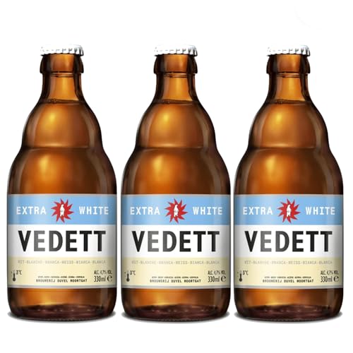 Kit Cerveja Belga VEDETT Extra White 330ml (3 garrafas)