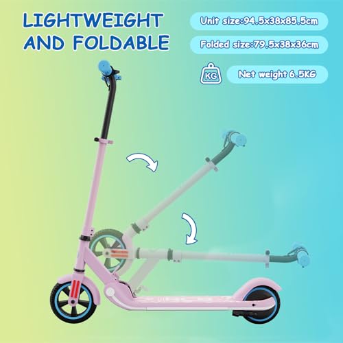 RCB Electric Scooter for Kids, 150W Motor - Max 9.94mph - Colorful LED Lights - Foldable - LED Display,Kids E Scooter for Age 6-12 - Image 8
