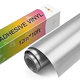 HTVRONT Silver Metallic Vinyl - 12' x 10FT Matte Silver Vinyl Compatible with Cricut Cutting Machine - Easy to Weed & Transfer