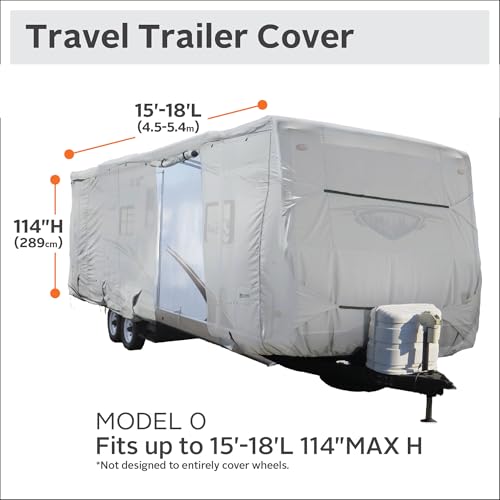 image for Classic Accessories Over Drive PermaPRO Travel Trailer Cover, Fits 15'