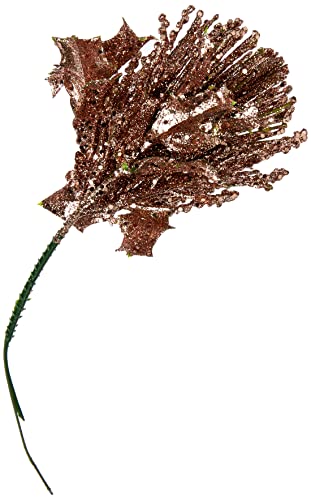 Magizi by Tuut, Enfeite de Natal, Chuvisco e Azevinhos, 20cm, Vermelho