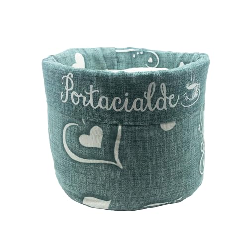 ZENZERO® - PORTA CIALDA in TESSUTO - Porta Caffe, Palette, Zucchero - VARI COLORI disponibili - Pezzi 1 - Colore: (TURCHESE)