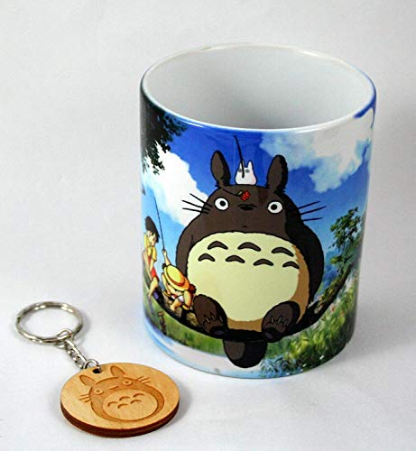 Tritó Design Tasse en céramique avec impression de Mon Voisin, personnage d'animation avec porte-clés (Arbre)