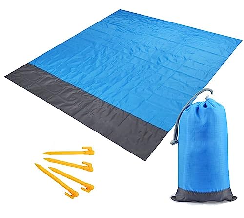ABJI Picnic Mat Waterproof, Waterproof Sandproof Foldable Portable Outdoor Picnic Blankets Mat for Beach Camping on Grass Picnic Mat Beach Mat Foldable 1 PCS (Multicolor)