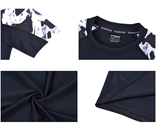 HUGE SPORTS Rash Guard da Uomo Magliada Bagno Surf...