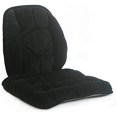 Office Chair Back Massage Lumbar Supports And Nonslip Chair Seat Pads Cushion Pain Relief Back Rest Lumbar Cushion Pillow For Dinning Chair,Car Seats,Recliner,Sofa-Black Cover