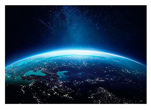 Papel Pintado Infantil Tierra en el espacio Galaxia Espacio - Incluye Pegamento - Fotomurales Pared Tejido No Tejido Decorativos Murales Fotográfico XXL Moderno Decoración de Paredes (152x104 cm)