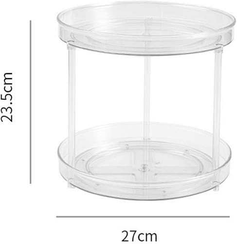 Miniatura 2 de Aebor Clear Lazy Susan - Mesa giratoria giratoria de especias organizador de maquillaje de plástico Lazy Susan organizador de maquillaje de plástico
