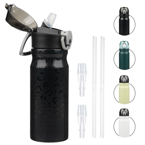 Image of Konokyo 18 oz Insulated Stainless Steel Sports Water Bottle with Straw Lid