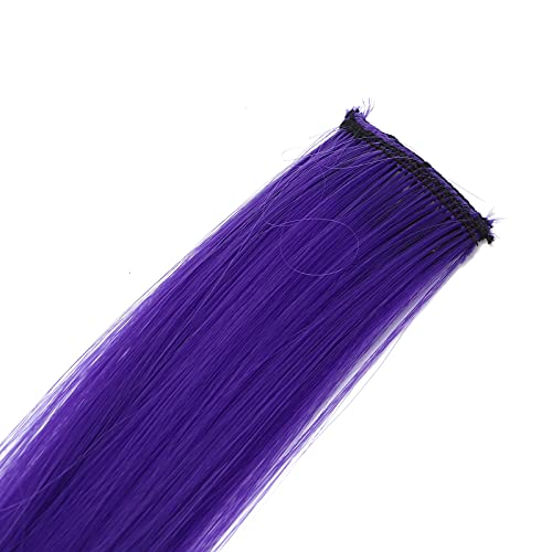 Extensões de cabelo colorido arco-íris tramas extensões de cabelo colorido grampo de 55 cm, para ext