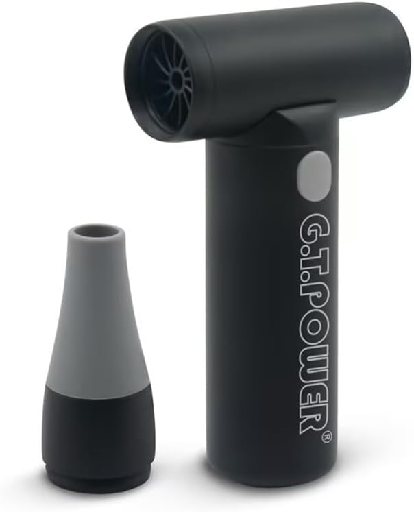 FEICHAO G.T.Power Handheld Turbo Fan Portable Removal Blowing Down for 1/10 1/14 RC Car Truck (Blue)