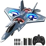 ENJOYFLY Foam Remote Control Airplanes RC Planes for Kids Adults 14+, RC Airplane Fighter Jet with Light, 360° Flip Fighter Jet Toys, Stunt Roll, Airplane Toy Gifts for Kids Boys