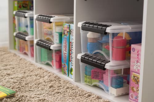 Iris Usa 5 Qt. Plastic Storage Container Bin With Secure Lid And Latching Buckles, 10 Pack - Clear, Durable Stackable Nestable Organizing Tote Tub Box Toy General Organization Small #TOP4