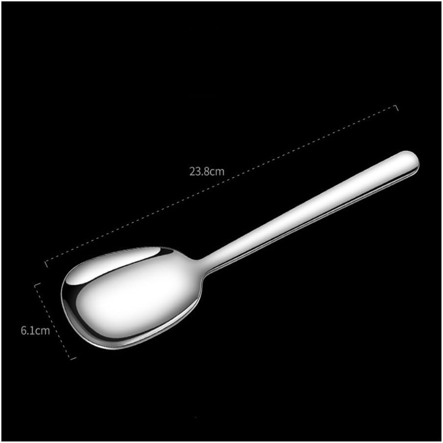Cooking Spoons 2 Piece Set of Household Stainless Steel Cutlery Spoon, Hotel Restaurant Spoon