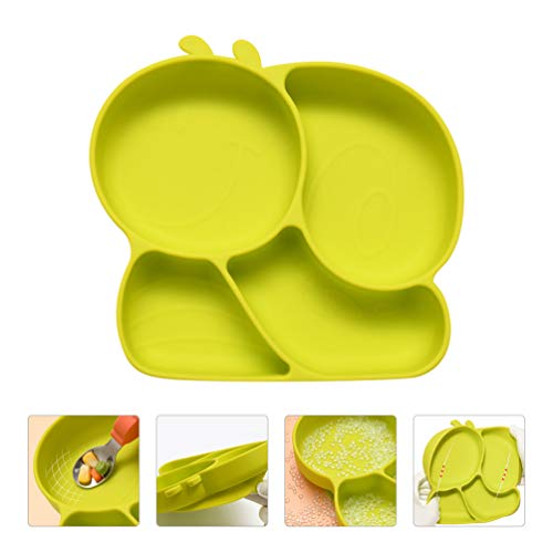 Toyvian Pratos para Bebês Com Ventosa Divididos Pratos para Bebês Crianças Bpa Pratos de Silicone Gr
