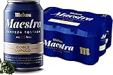 Mahou Maestra Doble Lúpulo, Cerveza Lager Tostada, Sabor Intenso y Espuma Cremosa, Pack de 24 Latas x 33 cl, 7.5% Volumen de Alcohol