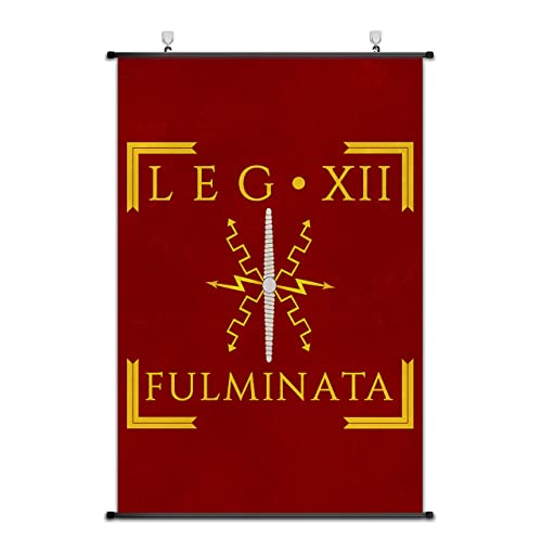 Bandera de tela de la Legión Romana LEGIO XII para decorar tu salón o despacho