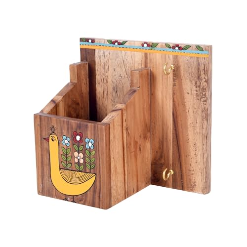 Image of AAKRITI ART CREATIONS Artisan Story Handcrafted Modern Stationery Holders | Office Decor | Indian Handicraft | Showpiece for Home | Handcrafted Home Decor Gift