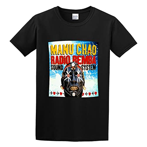 Photo de Manu Chao Radio Bemba Sound System T-Shirt Black Unisex Mens Tops Tee S