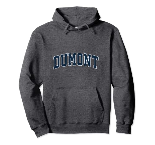 Dumont New Jersey NJ - Diseño deportivo vintage, diseño azul marino Sudadera con Capucha