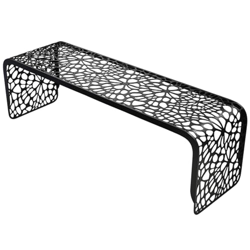 Banco de comedor de metal moderno con esquinas redondeadas, asiento multifuncional para entrada, mesa auxiliar que ahorra espacio para sala de estar, dormitorio, villa y centro comercial (dorado, 160