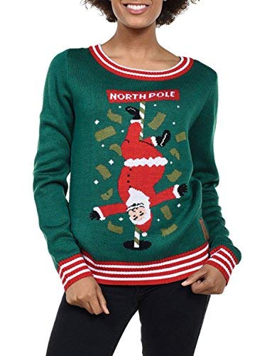 Tipsy Elves Green Women s Ugly Christmas Sweater North Pole Dancer Tipsy Elves Green Women s Ugly Christmas Sweater North Pole Dancer