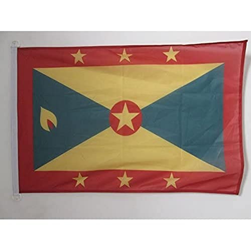 AZ FLAG, Grenada Nautical Flag, 18'' x 12'', For Outdoor and Boat, Grenadian Banner Knitted Polyester with Two Plastic Rings
