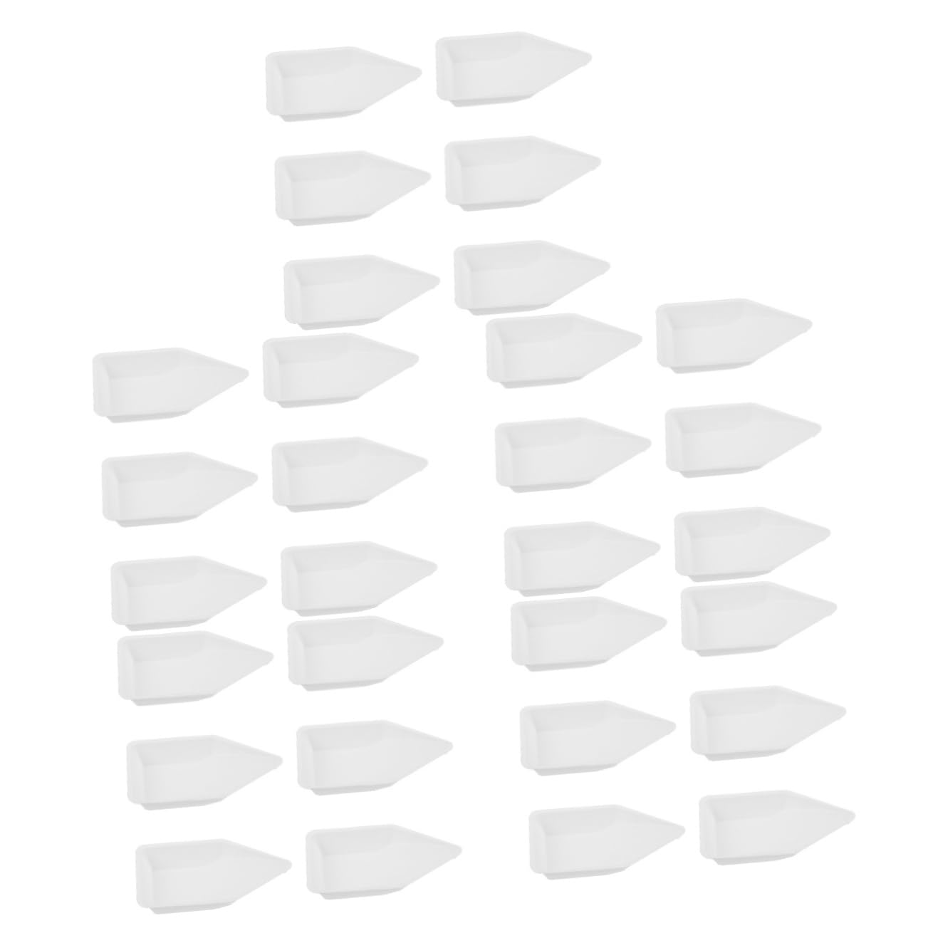 ULTECHNOVO Nacelle De Pesée 50 Pièces Bateau De Pesée Produire Briseur Flacon De Pesée De Laboratoire Peser Les Bateaux Plat De Pesée Pipette Verser Des Bateaux Plateau à Bijoux Plastique Blanche
