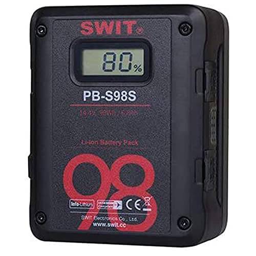 Image of SWIT PB-S98S 98Wh V-Mount Battery, Multi-Socket Heavy-Duty Digital Camera Battery, 14.4V Rechargeable Battery for Professional Cameras, LED Lights & Video Equipment