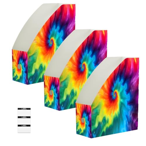 Nander Tie Dye Magazine File Holder 3-Pack