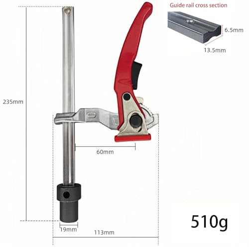 2 Stück Niederhalter 19mm, Spannelement für Multifunktionstische, Schnellspannpresse, TOOSOAR Tischpressenhalterung für die Holzbearbeitung
